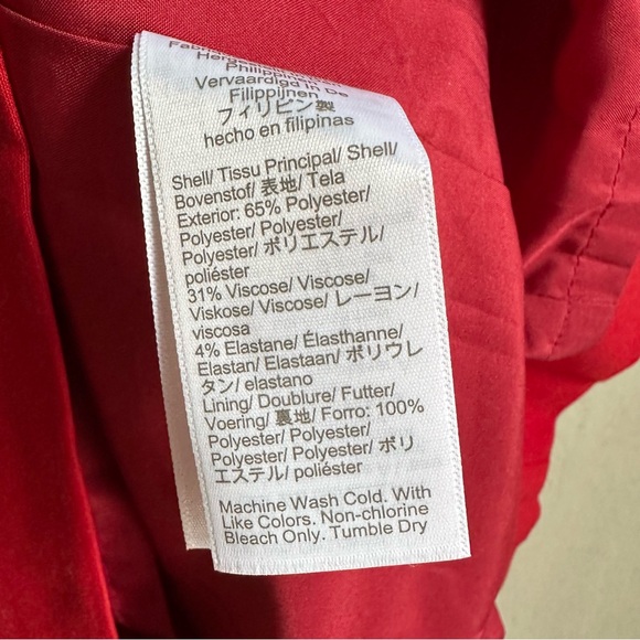 555 j crew bo460 Ruffleneck red suit dress size P6 - Picture 5 of 7